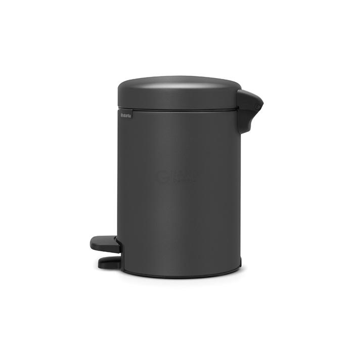 Brabantia Мусорный бак с педалью 3 л минерально-графитовый NewIcon | https://grandposuda.com.ua