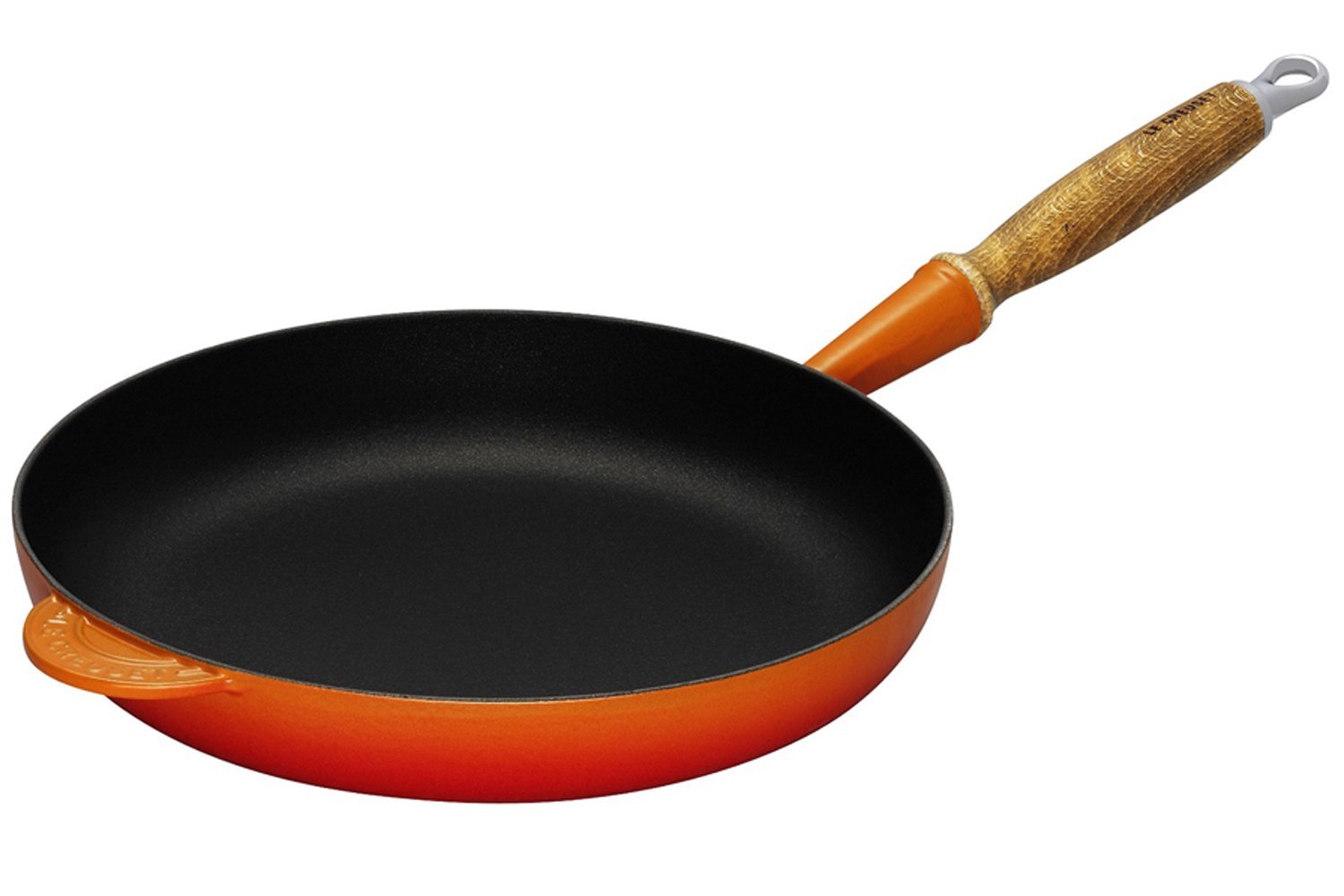 Le Creuset Сковорода 24 см с деревянной ручкой, оранжевый | https://grandposuda.com.ua