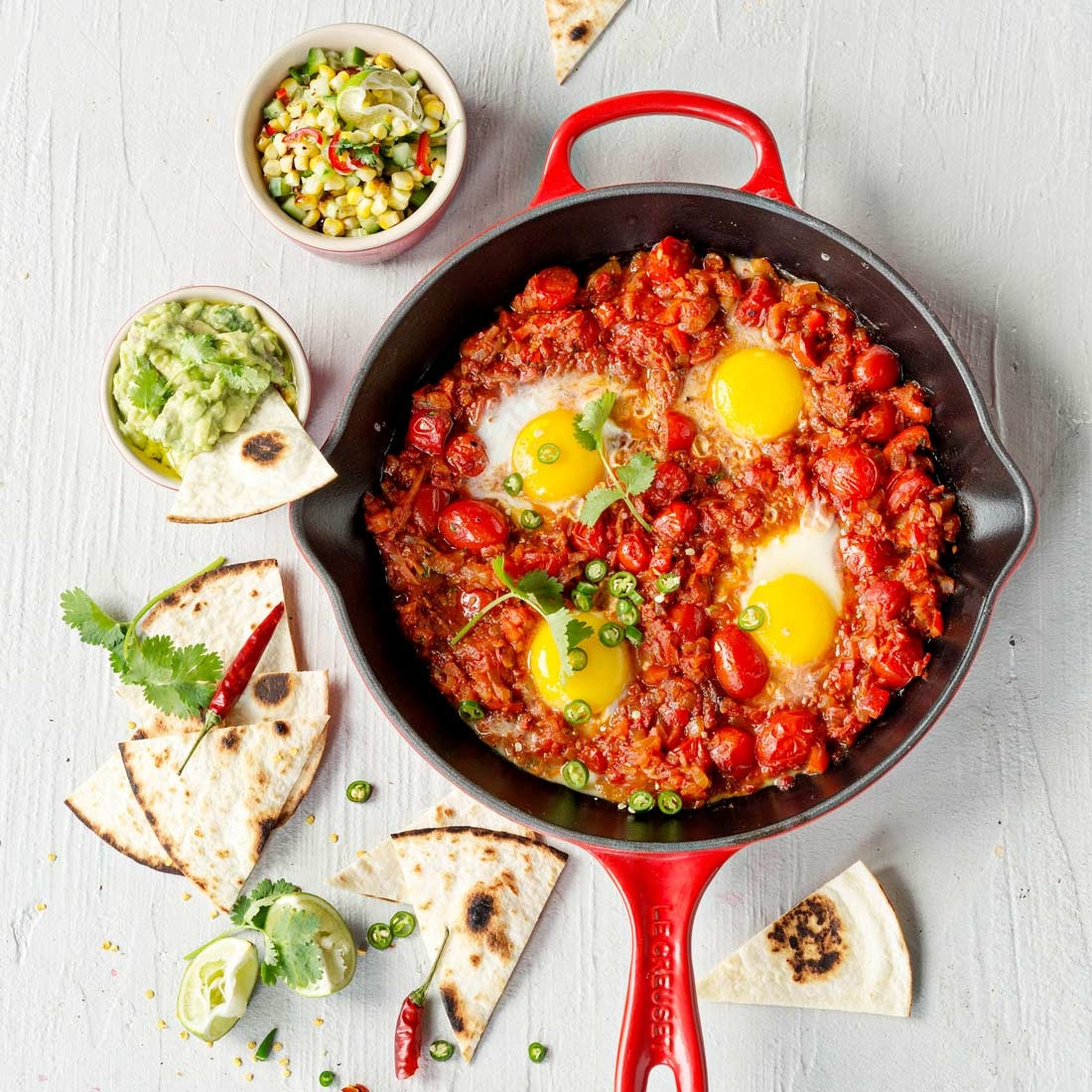 Le Creuset Сковорода 26 см с деревянной ручкой, бордовый | https://grandposuda.com.ua