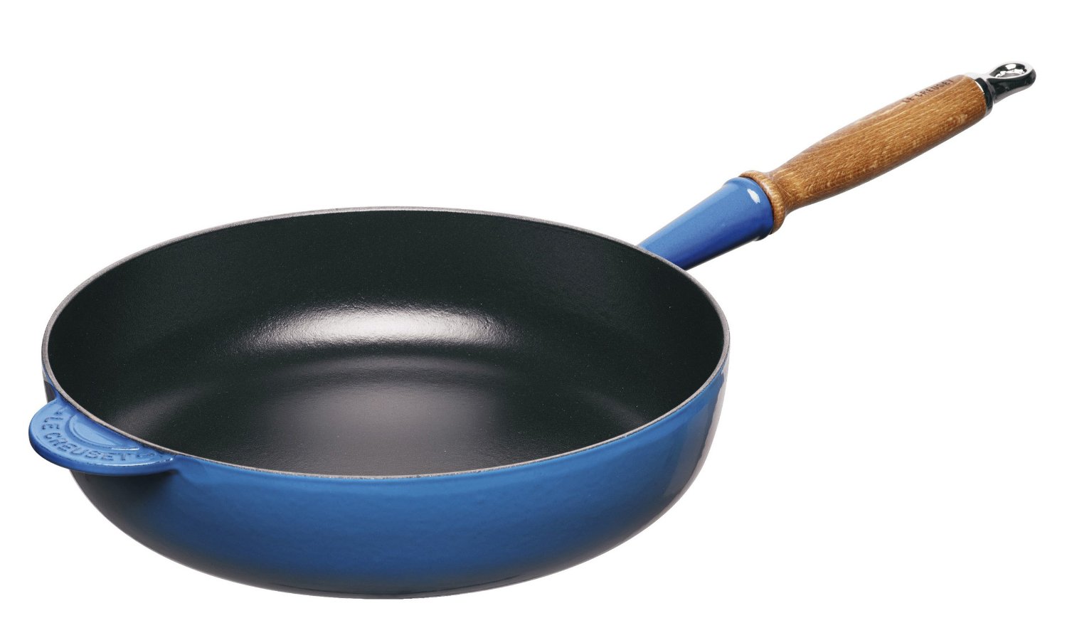 Le Creuset Сотейник чавунний 28 см з деревяною ручкою, синій | https://grandposuda.com.ua
