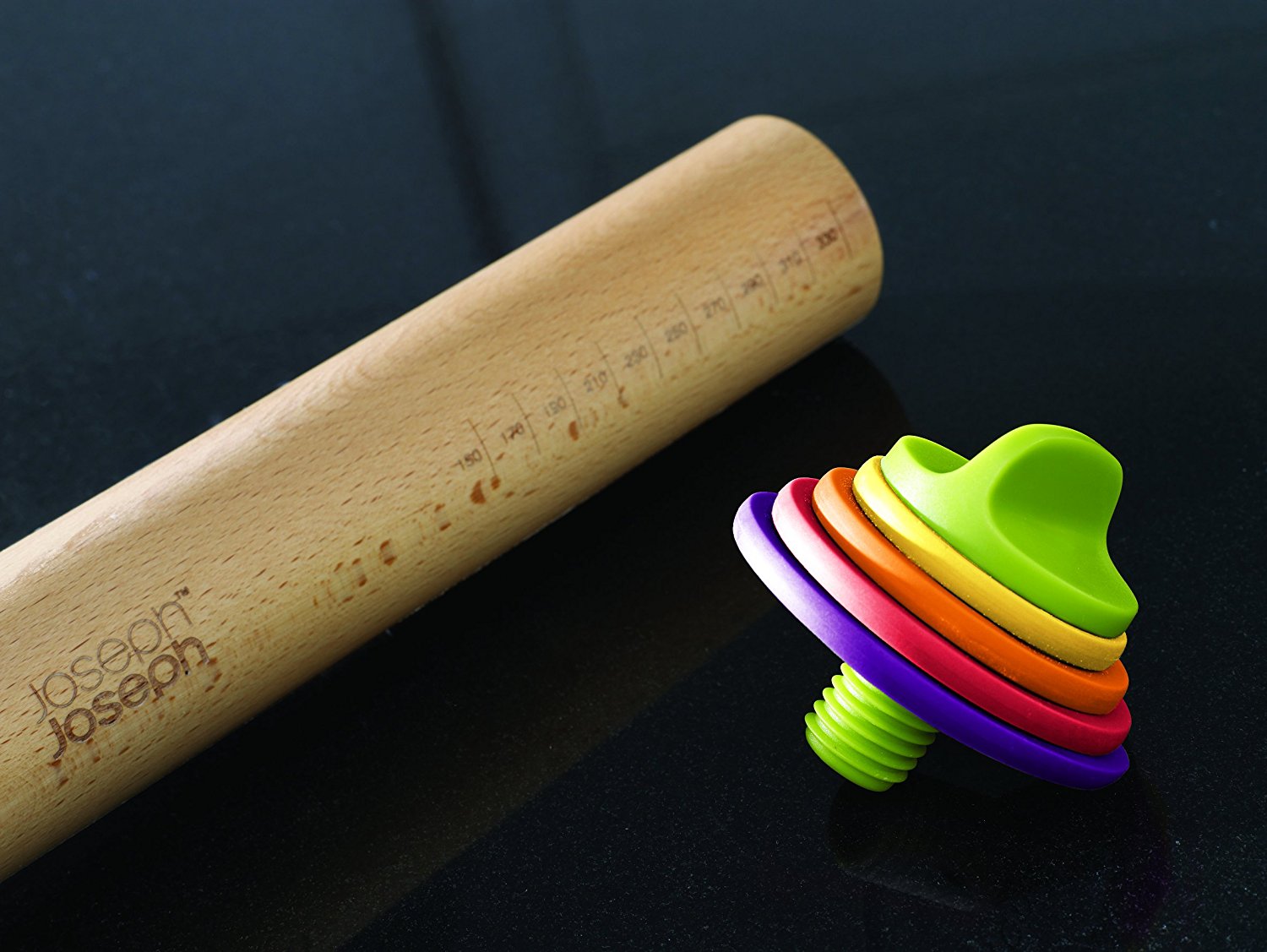 Joseph Joseph Скалка регулируемая разноцветная Adjustable Rolling Pin | https://grandposuda.com.ua