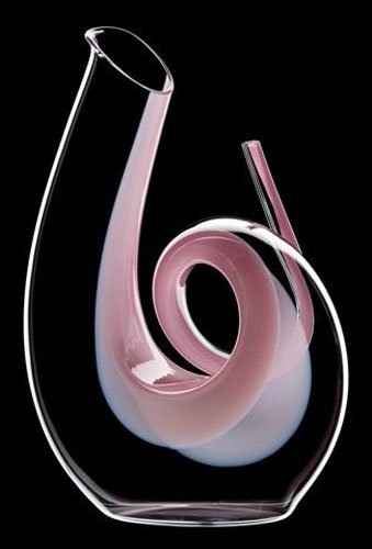 Riedel Декантер Curly pink 1400 мл, кришталь, ручна робота | https://grandposuda.com.ua