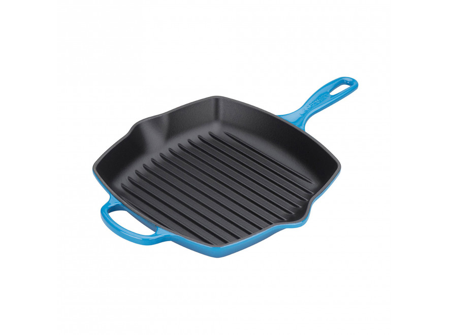 Le Creuset Сковорода гриль квадратна 26 см Marseille | https://grandposuda.com.ua