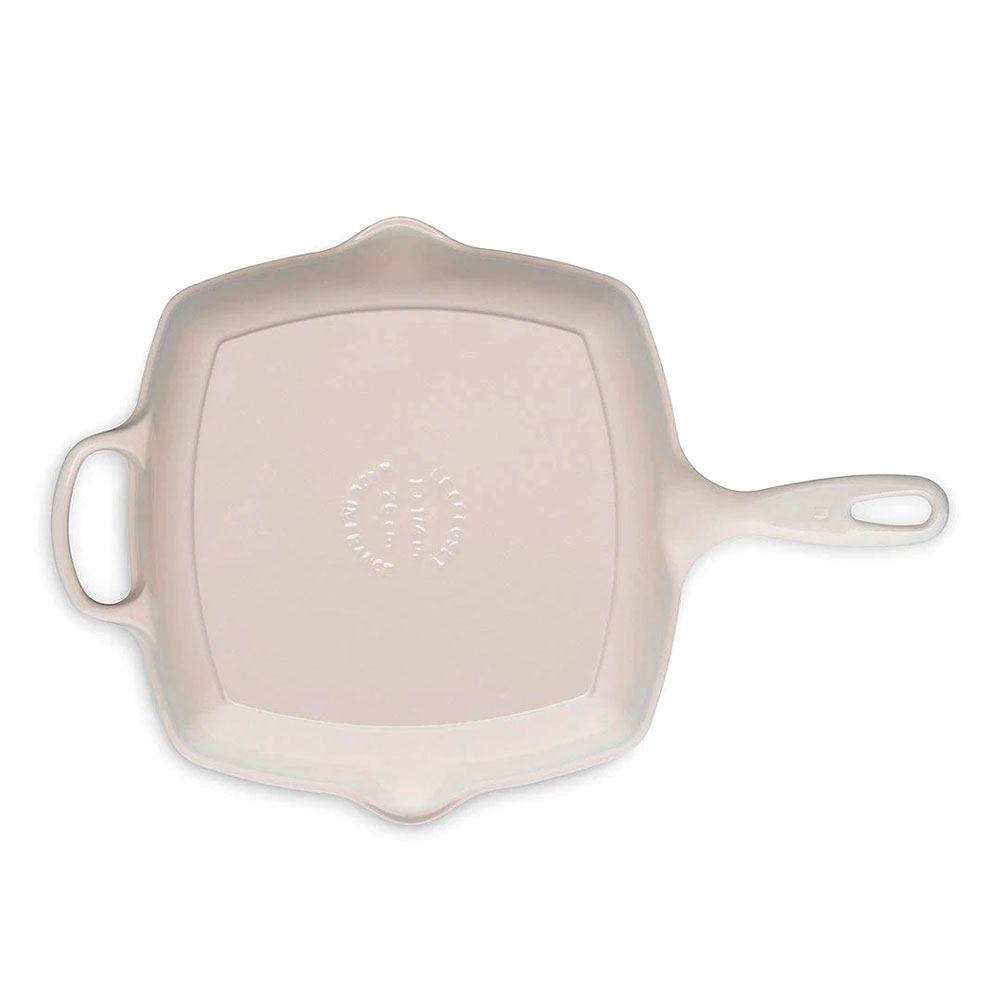 Le Creuset Сковорода-гриль 44,3 х 29,9 см меренга Meringue | https://grandposuda.com.ua