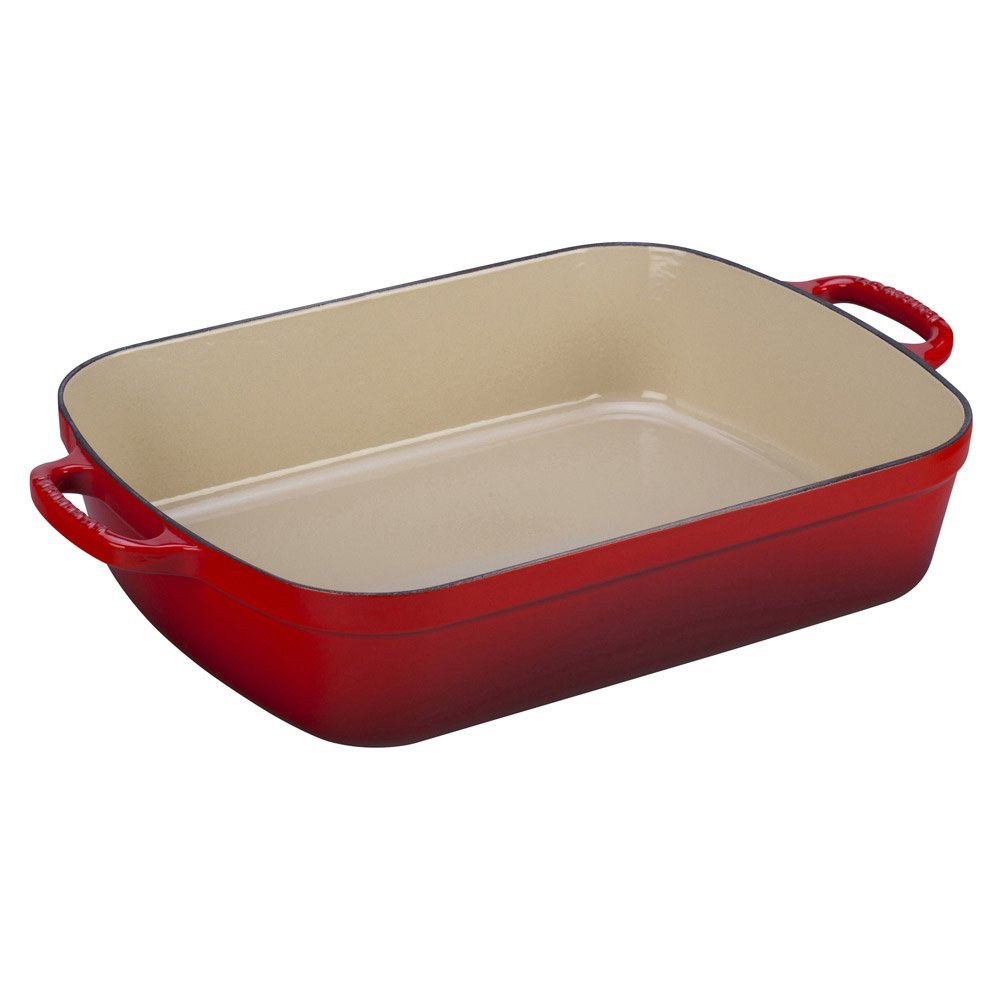 Le Creuset Блюдо прямоугольное 33 см, вишневый | https://grandposuda.com.ua