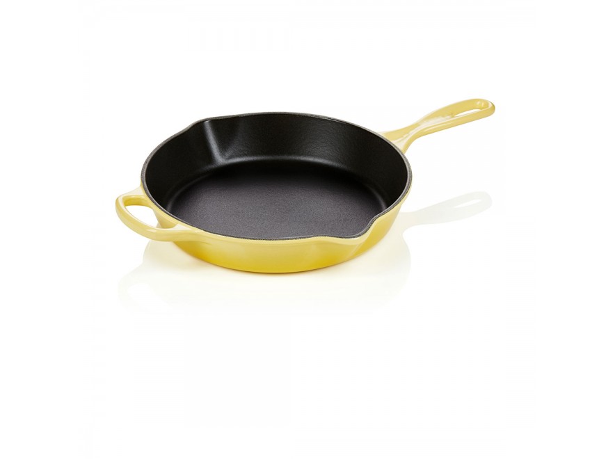 Le Creuset Сковорода глубокая чугунная 26 см, желтая Citrus | https://grandposuda.com.ua