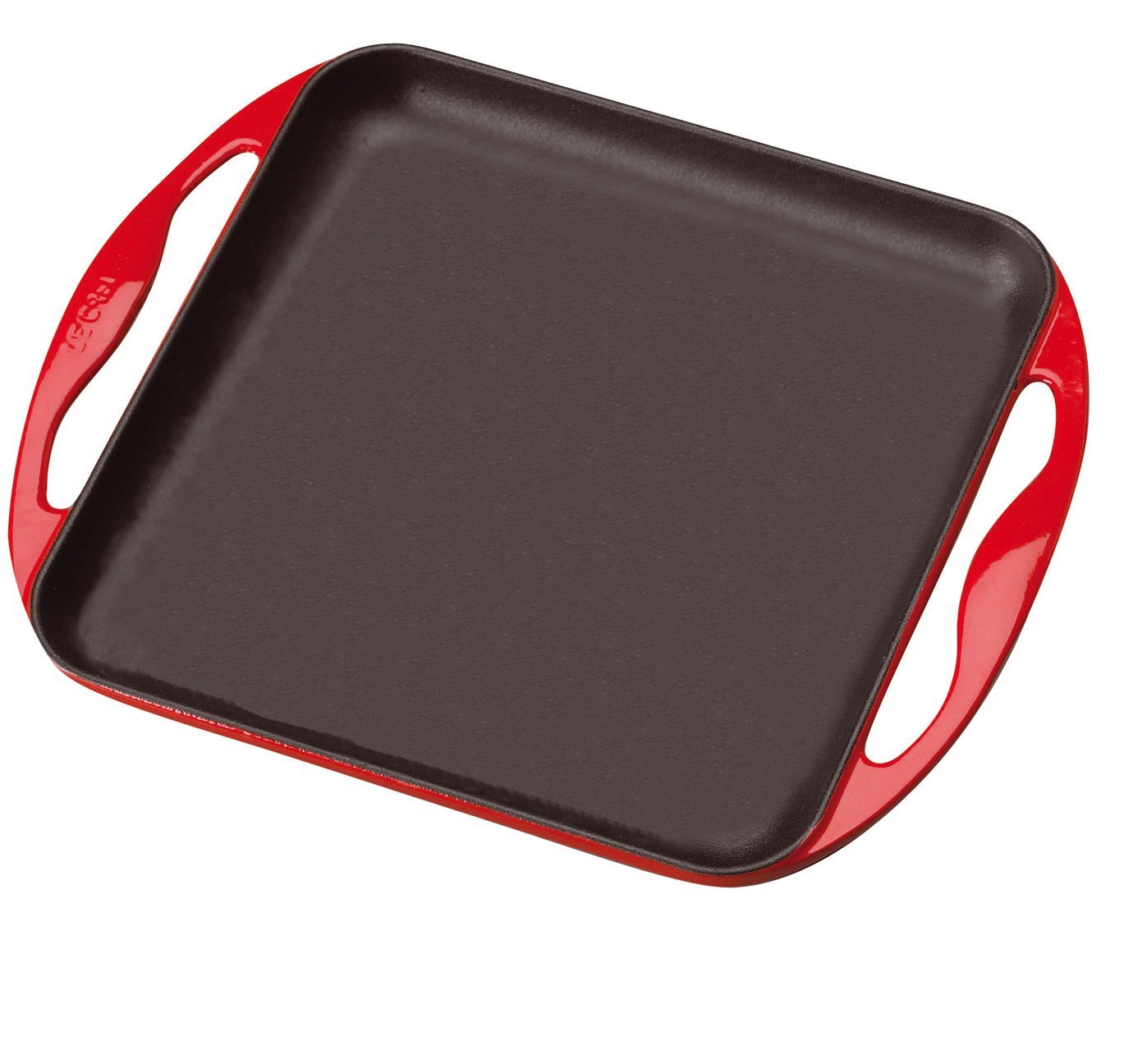 Le Creuset Сковорода гриль 33 см, вишневый | https://grandposuda.com.ua