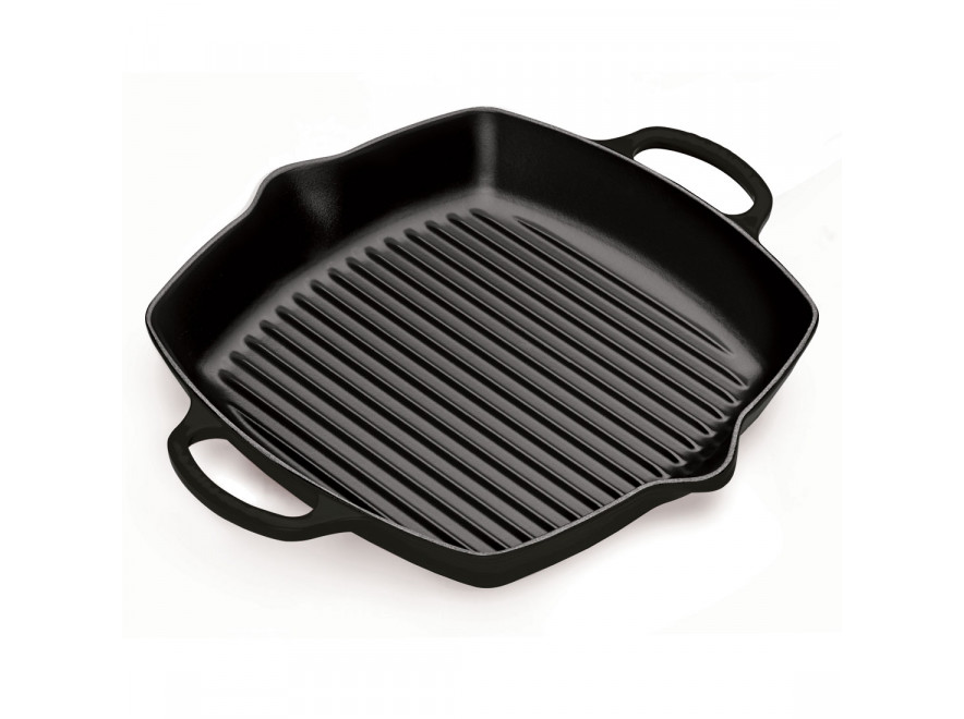 Le Creuset Сковорода гриль квадратная 30 см черная | https://grandposuda.com.ua