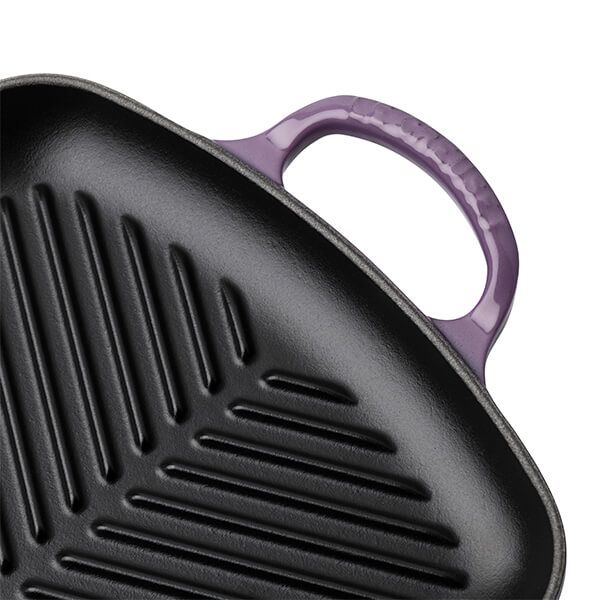 Le Creuset Сковорода гриль прямоугольная 30 см, фиолетовая | https://grandposuda.com.ua