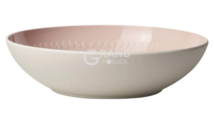 Villeroy & Boch Тарелка сервировочная розовая с узором 26 см It's my match | https://grandposuda.com.ua