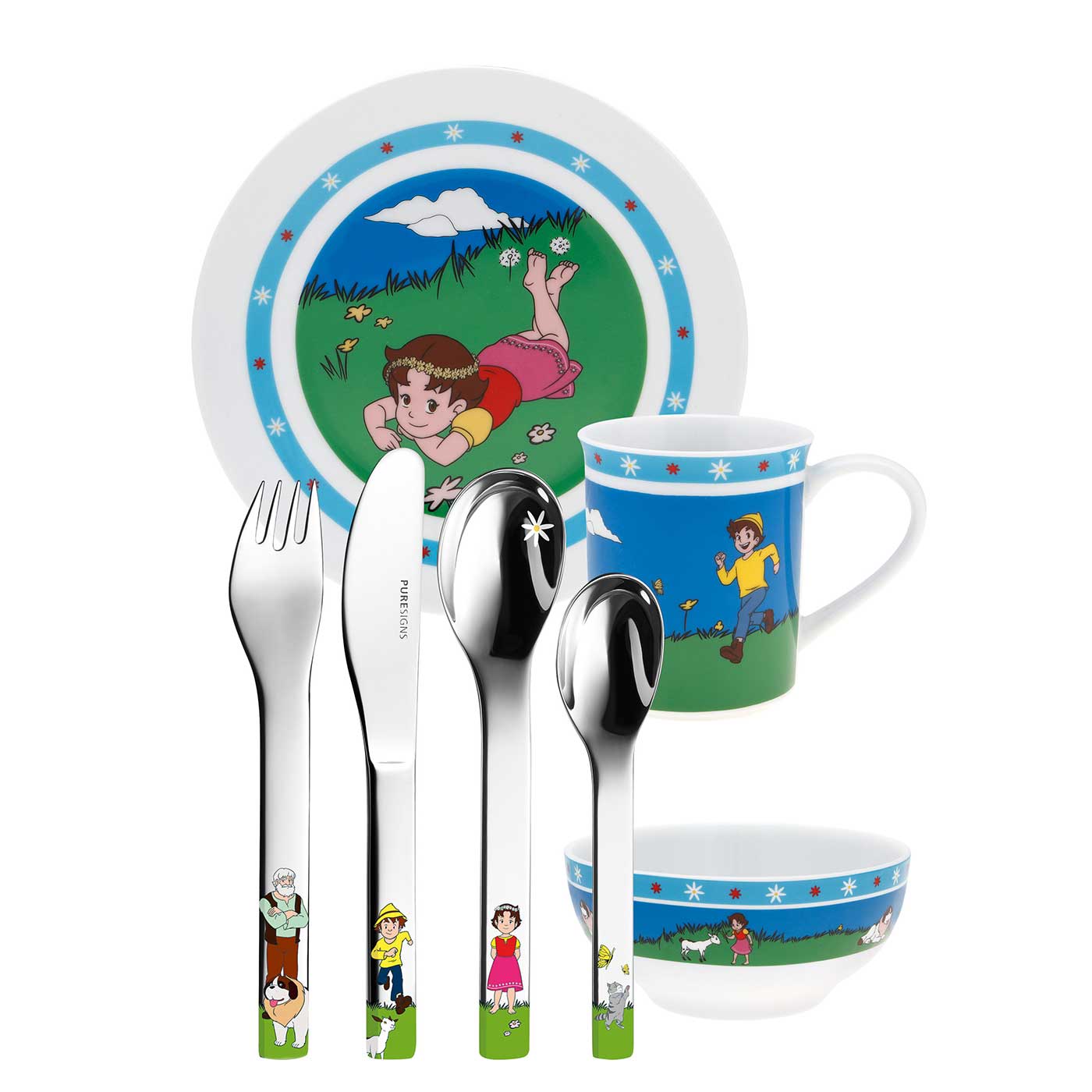 Puresigns One Набор детской посуды Heidi, 7 предметов | https://grandposuda.com.ua