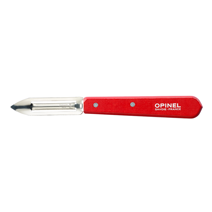Opinel Овочечистка з мікрозубцамі 15,7х1х1,9 см металік / червона Les Essentiels | https://grandposuda.com.ua