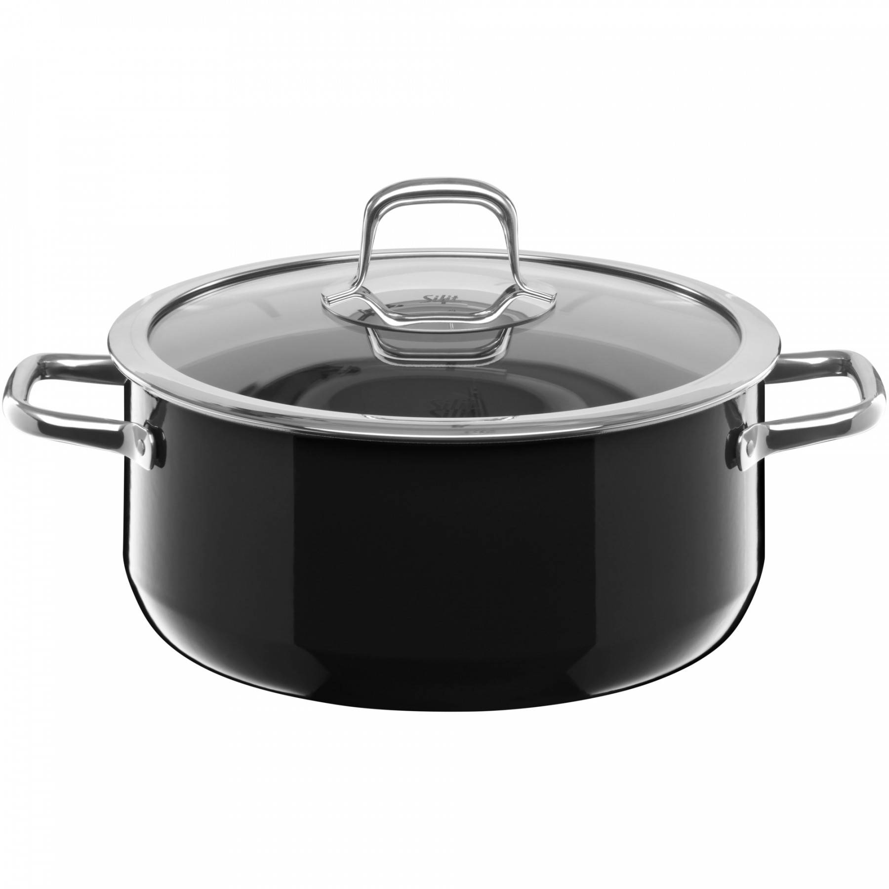Silit Кастрюля 24 см, черная Compact | https://grandposuda.com.ua