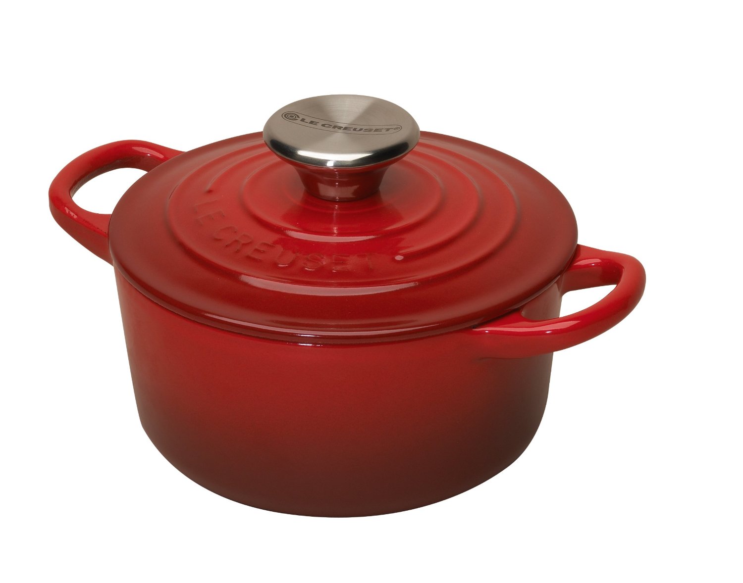 Le Creuset Каструля / жаровня 16 см, вишневий | https://grandposuda.com.ua