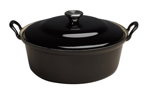 Le Creuset Кастрюля / жаровня 20 см, черный | https://grandposuda.com.ua