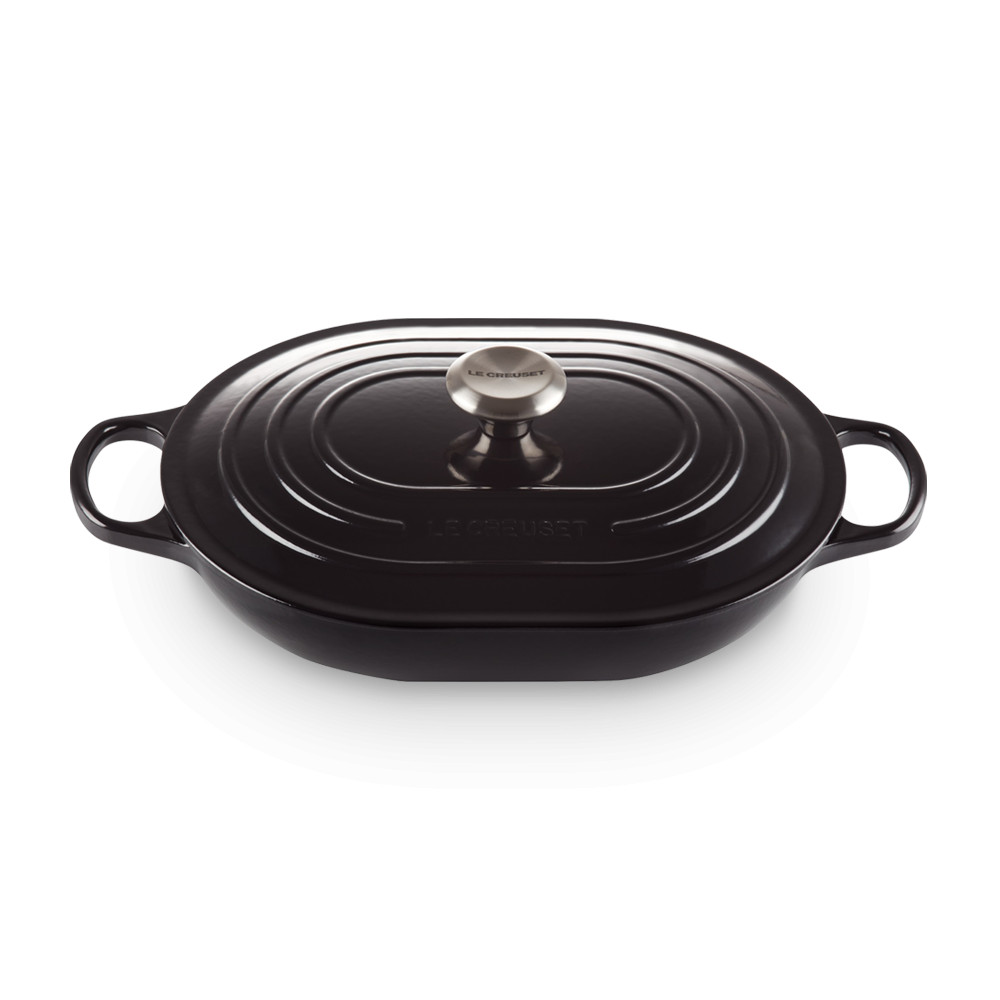 Le Creuset Каструля низька Oblong 3,4 л чорна матова | https://grandposuda.com.ua
