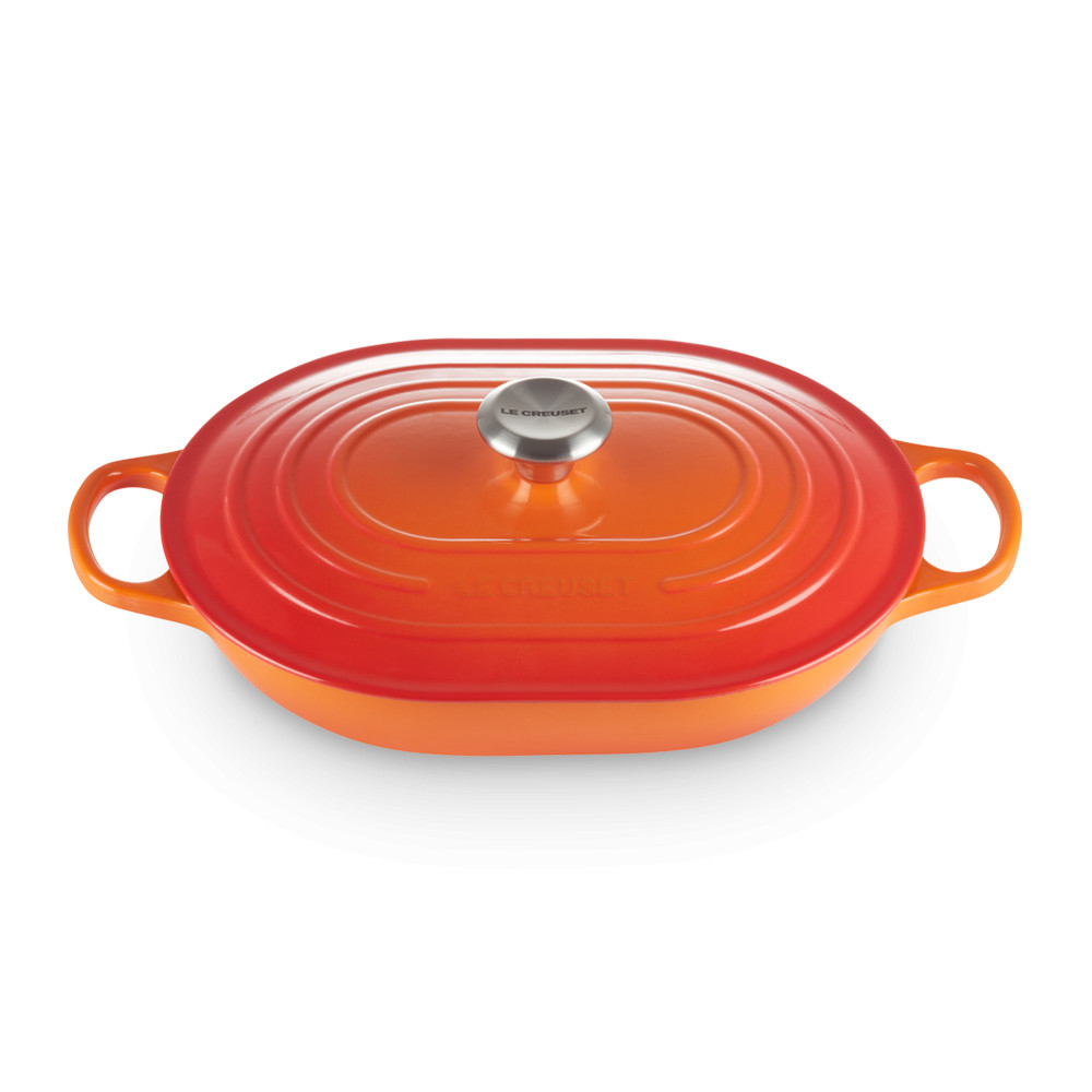 Le Creuset Жаровня 31 см овальна Oblong Flame | https://grandposuda.com.ua
