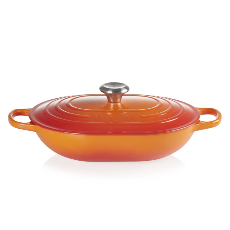 Le Creuset Жаровня 31 см овальна Oblong Flame | https://grandposuda.com.ua