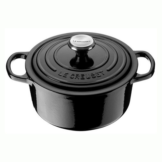 Le Creuset Каструля / жаровня з кришкою 18 см, чорний | https://grandposuda.com.ua