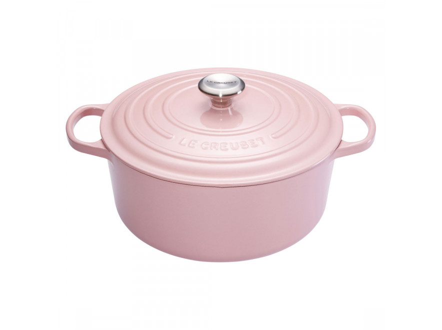 Le Creuset Каструля / жаровня з кришкою 20 см, Chiffon Pink Le Creuset Каструля / жаровня з кришкою 20 см, Chiffon Pink | https://grandposuda.com.ua