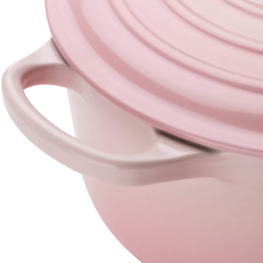 Le Creuset Кастрюля круглая 2,4 л розовая Shell Pink | https://grandposuda.com.ua