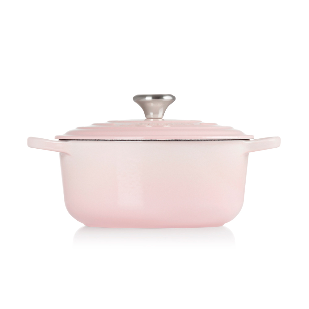 Le Creuset Кастрюля круглая 2,4 л розовая Shell Pink | https://grandposuda.com.ua