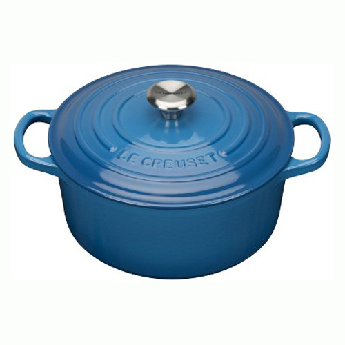 Le Creuset Каструля / жаровня з кришкою 22 см, синій | https://grandposuda.com.ua