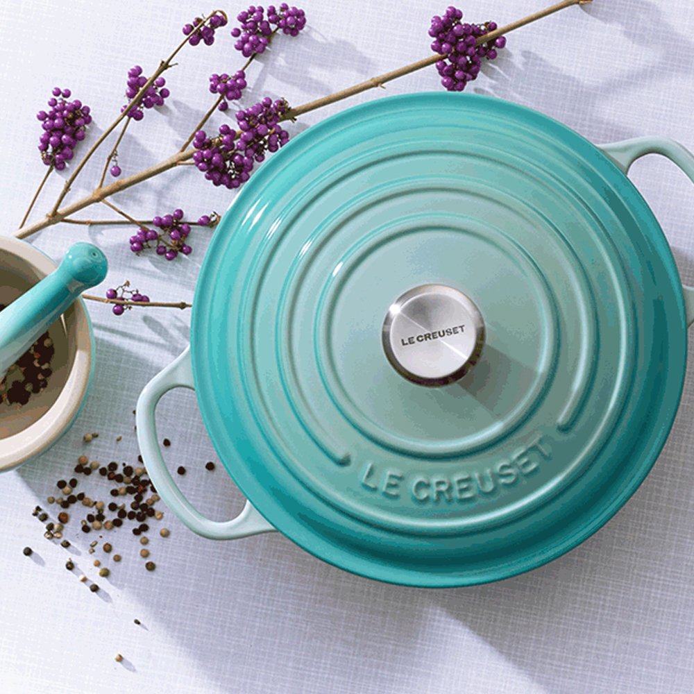 Le Creuset Каструля / жаровня з кришкою 22 см Cool Mint | https://grandposuda.com.ua