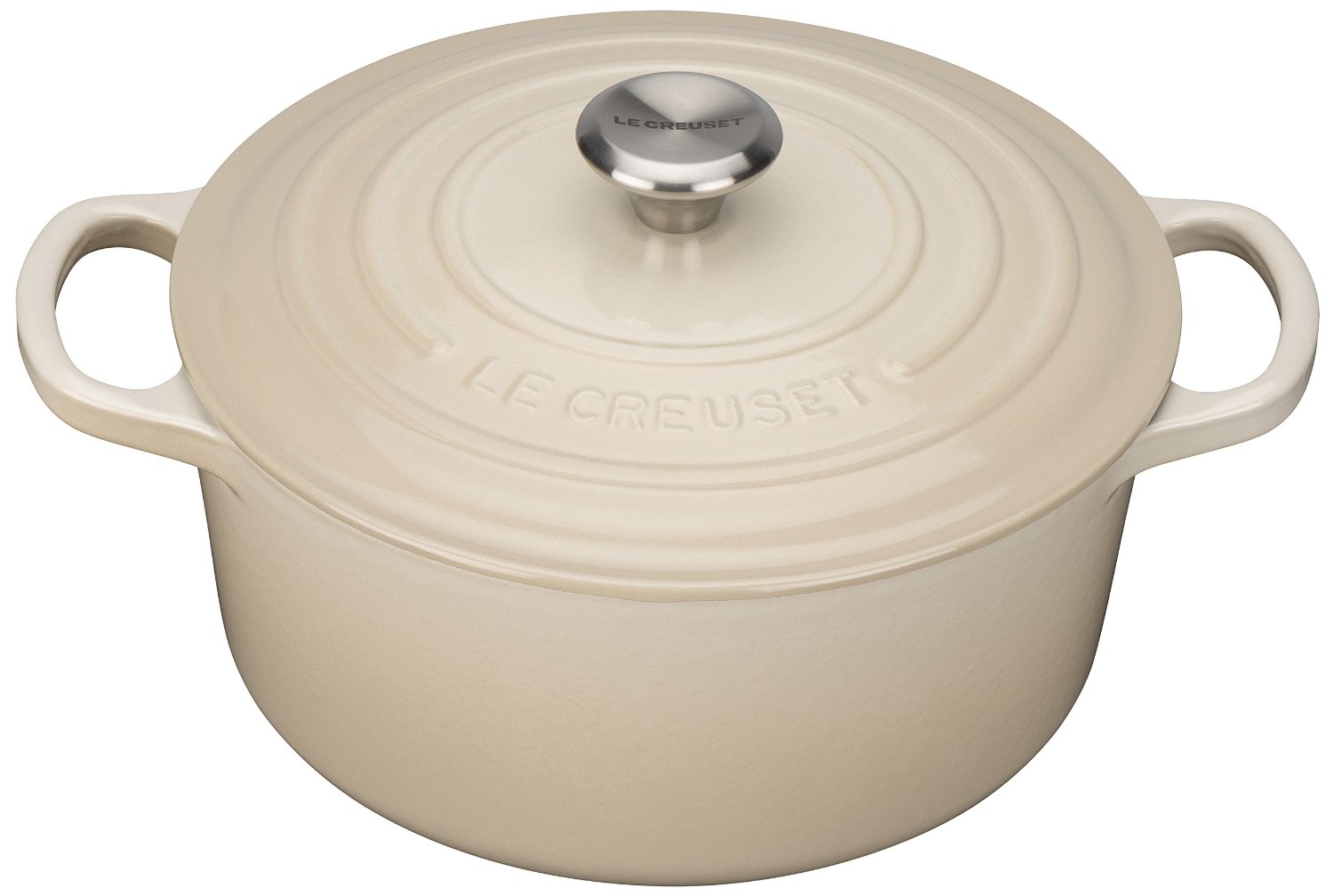 Le Creuset Кастрюля / жаровня 22 см, бежевый | https://grandposuda.com.ua