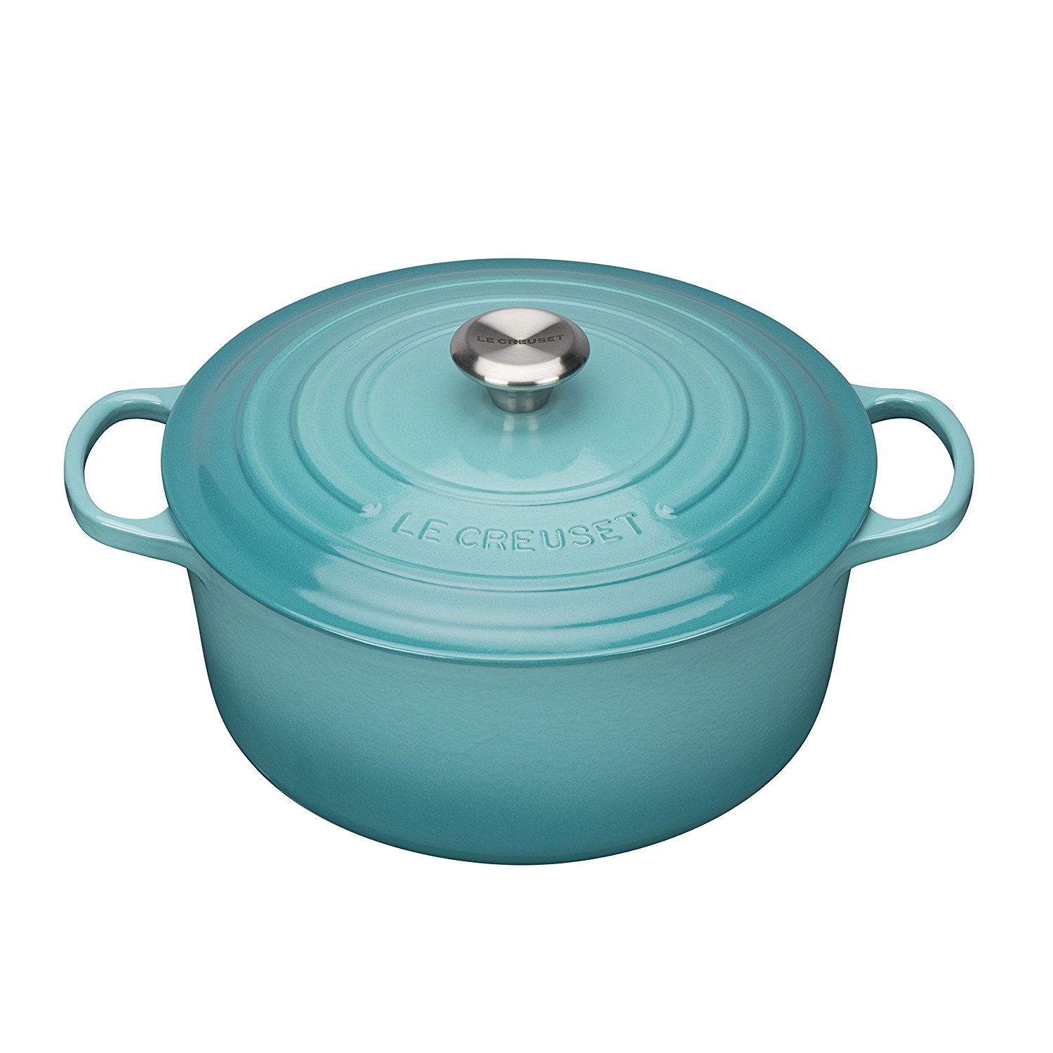 Le Creuset Кастрюля / жаровня с крышкой 24 см, бирюзовый Signature | https://grandposuda.com.ua