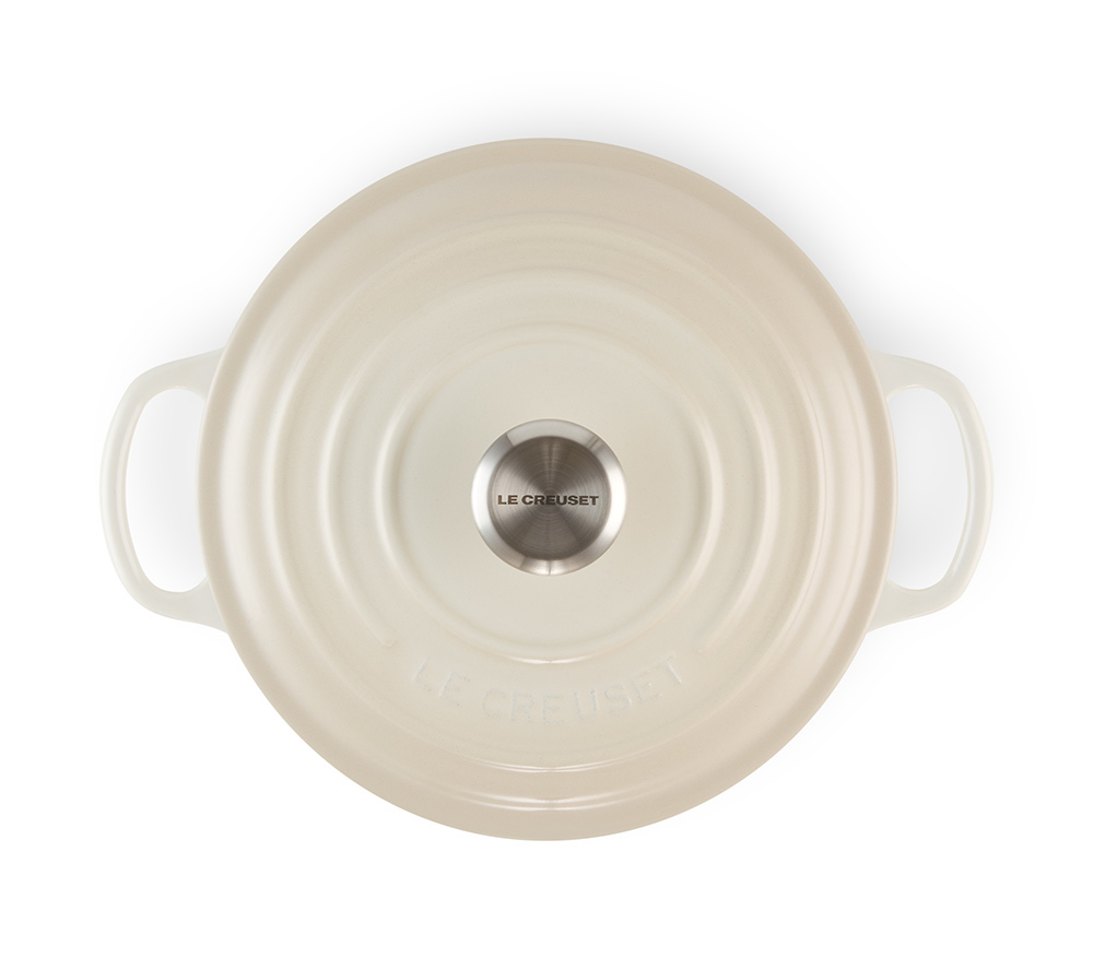 Le Creuset Кастрюля круглая 4,2 л меренга Meringue | https://grandposuda.com.ua