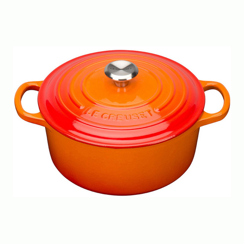 Le Creuset Каструля / жаровня з кришкою 28 см, помаранчевий | https://grandposuda.com.ua