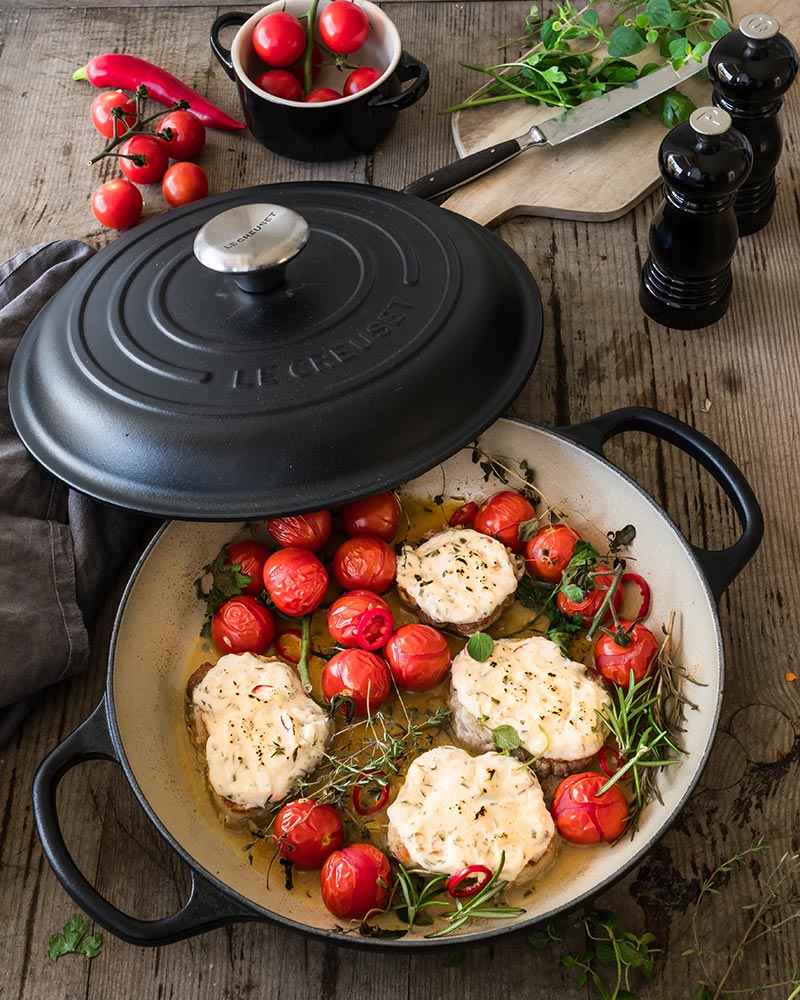 Le Creuset Гусятниця / жаровня 27 см, синій марсель | https://grandposuda.com.ua