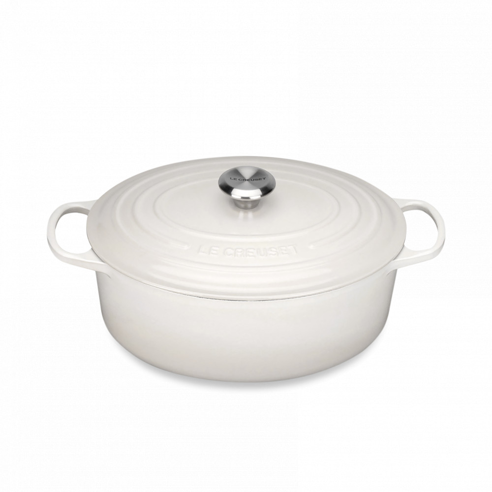 Le Creuset Гусятниця / жаровня овальна 29 см Creme | https://grandposuda.com.ua