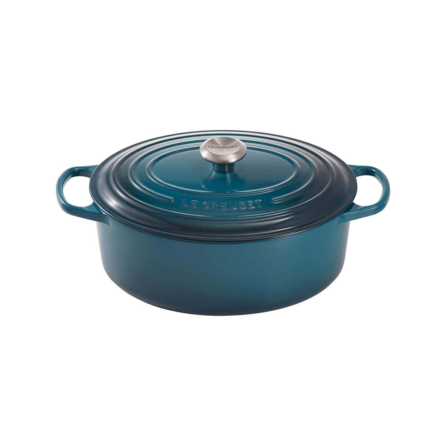 Le Creuset Гусятниця / жаровня 31 см с крышкой Deep Teal | https://grandposuda.com.ua