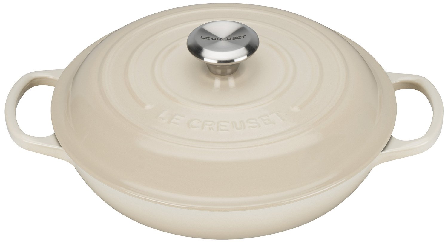 Le Creuset Сковорода-жаровня чавунна 26 см, бежевий | https://grandposuda.com.ua