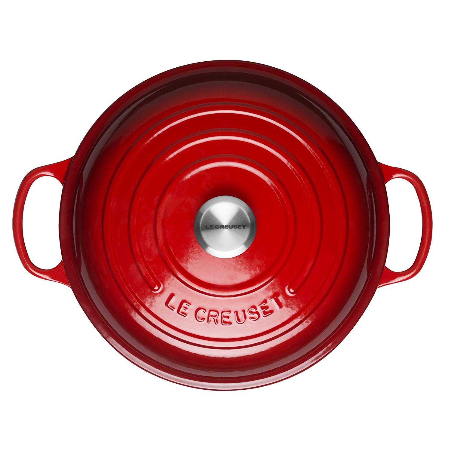 Le Creuset Сковорода-жаровня чавунна 30 см, вишневий | https://grandposuda.com.ua
