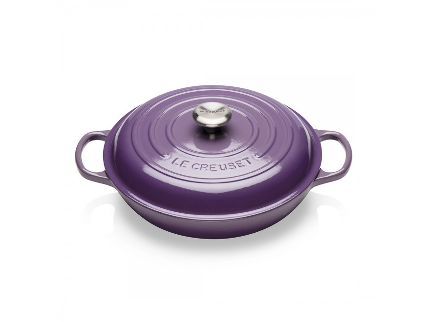 Le Creuset Сковорода-жаровня чугунная с крышкой 30 см, фиолетовая Ultra Violet | https://grandposuda.com.ua