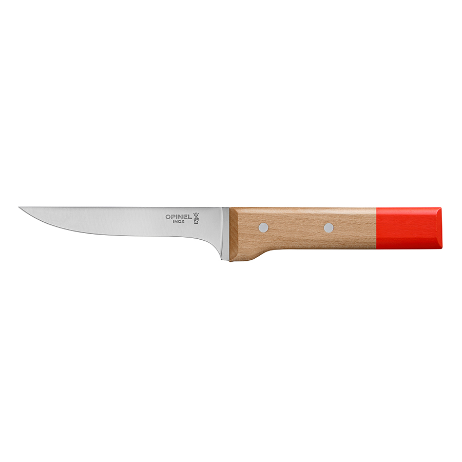 Opinel Нож кухонный 13 см металлик/красный Parallele | https://grandposuda.com.ua