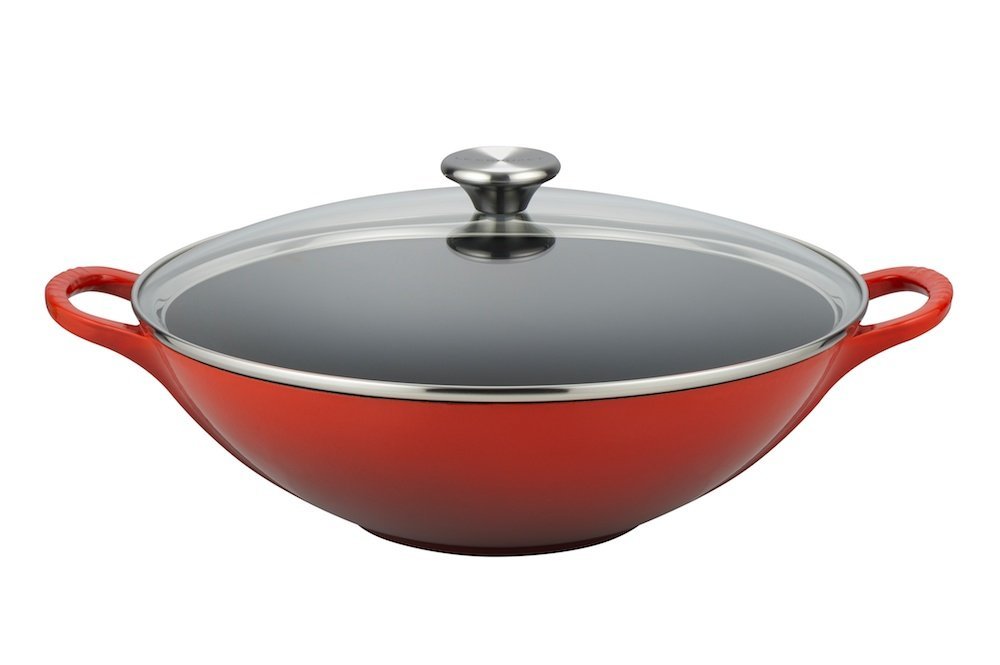 Le Creuset Сковорода Вок 32 см, красный | https://grandposuda.com.ua