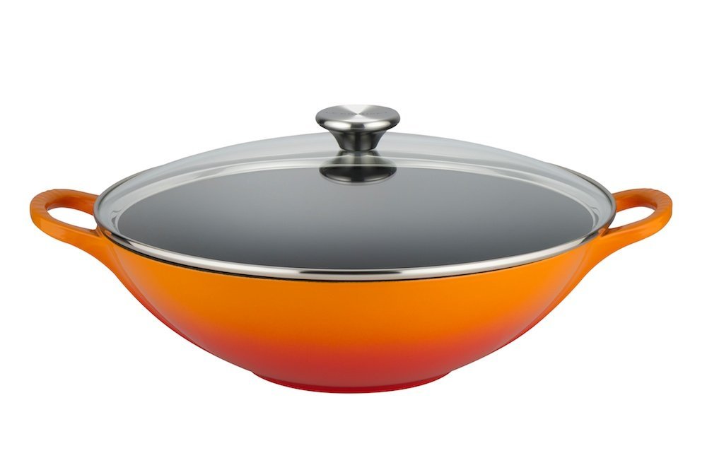 Le Creuset Сковорода Вок 32 см, помаранчевий | https://grandposuda.com.ua