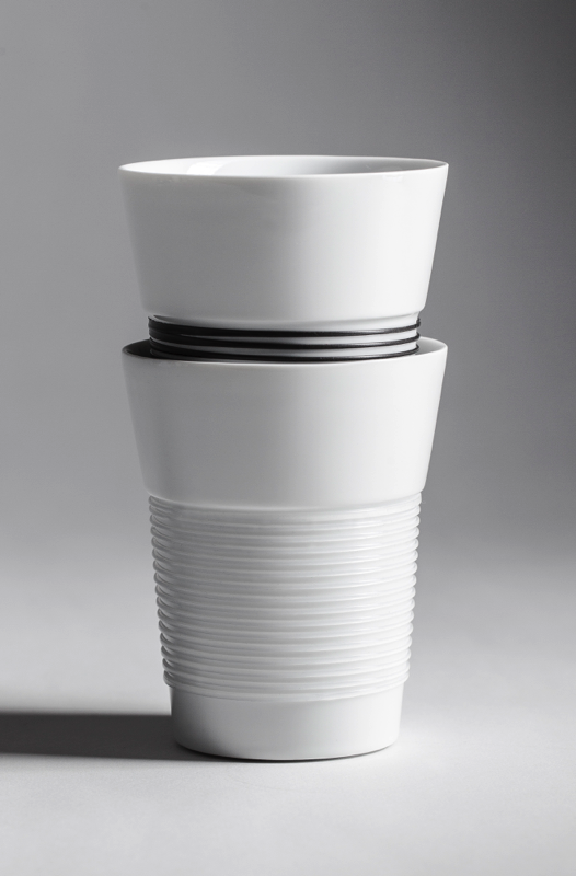 Kahla Кружка для кави з кришкою 350 мл, антрацит Magic Grip To Go Café Sommelier | https://grandposuda.com.ua
