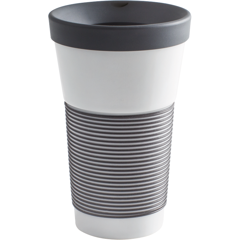 Кружка для кави з кришкою 470 мл, антрацит Magic Grip To Go Café Sommelier | https://grandposuda.com.ua