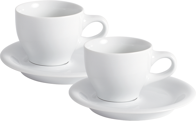 Kahla Кофейная пара для капучино 0,18 л набор на 2 персоны Café Sommelier White | https://grandposuda.com.ua