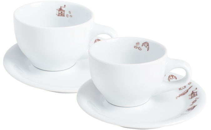 Kahla Кофейная пара для капучино 0,23 л набор на 2 персоны Café Sommelier Mon Plaisir | https://grandposuda.com.ua