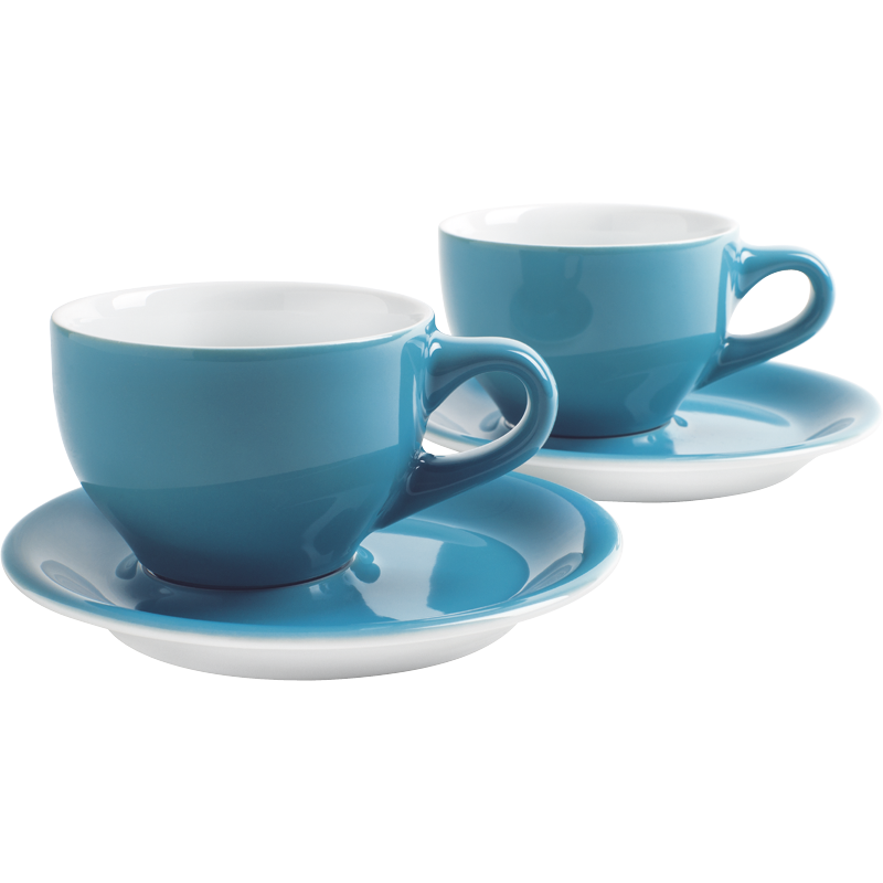 Kahla Кофейная пара для капучино 0,23 л набор на 2 персоны Café Sommelier Petrol | https://grandposuda.com.ua