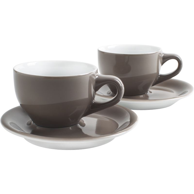 Kahla Кофейная пара для капучино 0,23 л набор на 2 персоны Café Sommelier Taupe | https://grandposuda.com.ua