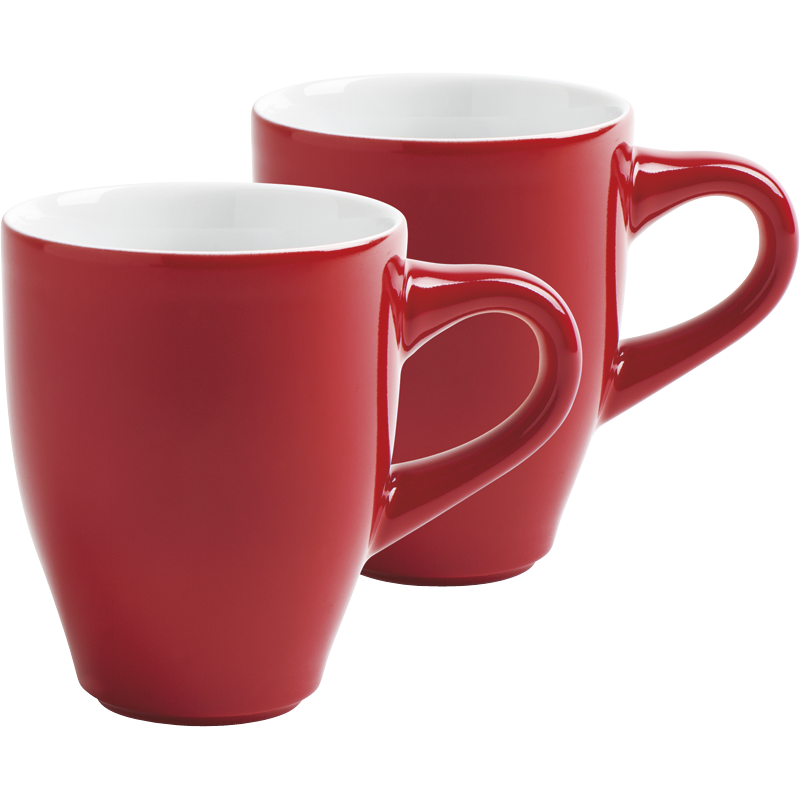 Kahla Кружка для кави 0,32 л набір 2 предмета Café Sommelier Red | https://grandposuda.com.ua