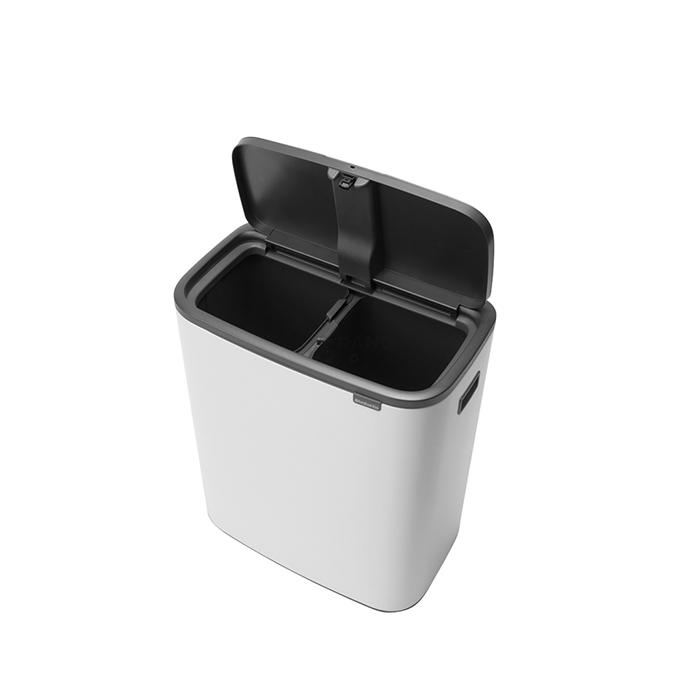 Brabantia Сміттєвий бак 2х30 л білий Bo Touch Bin | https://grandposuda.com.ua