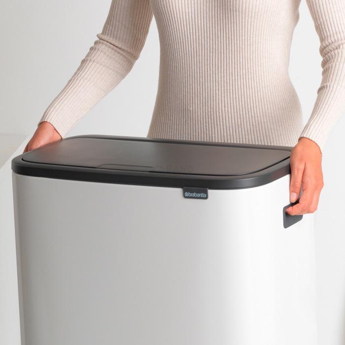 Brabantia Сміттєвий бак 2х30 л білий Bo Touch Bin | https://grandposuda.com.ua